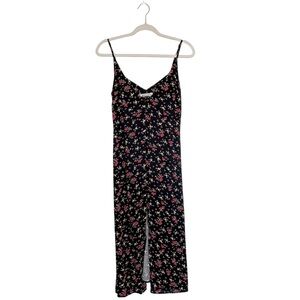 Reformation Bates Floral Sleeveless Midi Slit Dress Rebecca